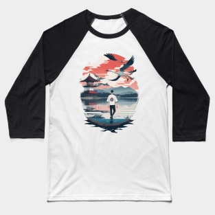 temple by the river Baseball T-Shirt